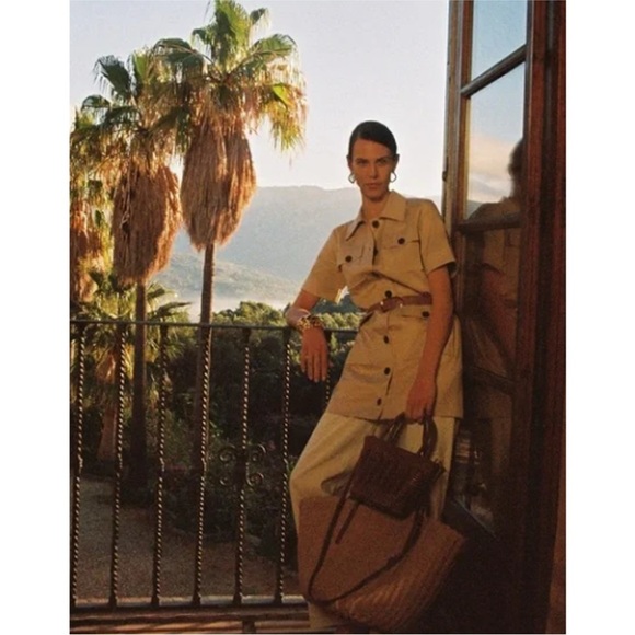 J.Crew GAMINE Cargo Khaki Utility Safari Dress Stretch Twill - Picture 3 of 11